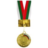Медал, 5 см, С трикольорна лента, За първо място